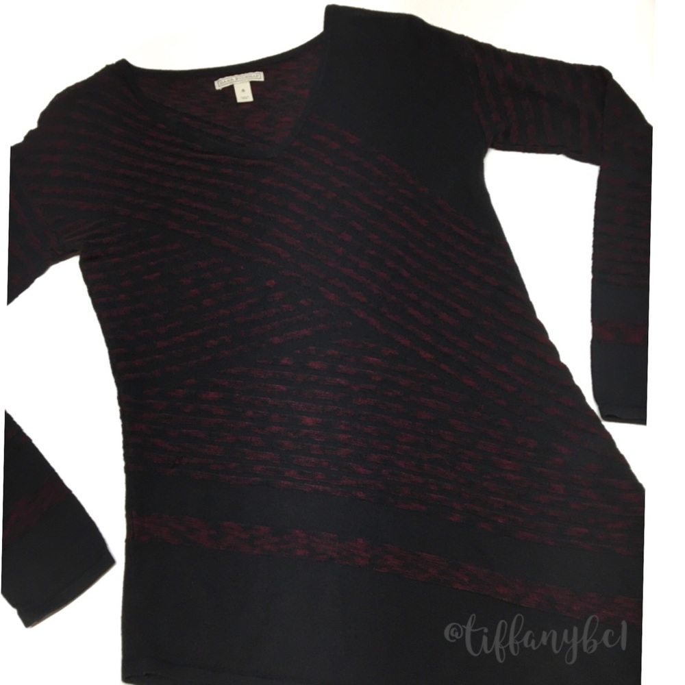 Dana Buchman Asymmetrical Tunic Burgundy - Picture 2 of 14